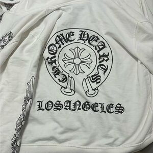 Chrome Hearts White Sweatshirt with Black Logo